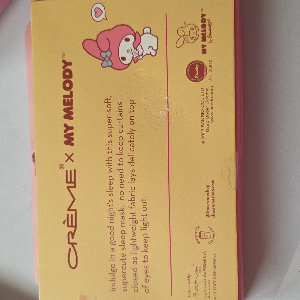 Hello Kitty Or Melody Plushie Sleep Mask - Picture 2 of 4